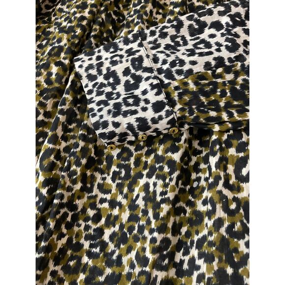 Ulla Johnson Amira Army Leopard Print Dress - Picture 3 of 10